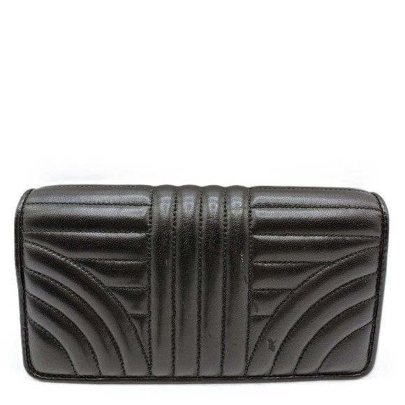 PRADA Diagram Shoulder Wallet Bag Black Leather Chain 1ZH044 - Picture 2 of 7